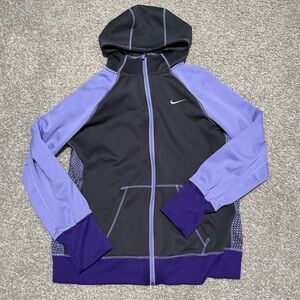 Nike Therma-Fit Dark Gray and Purple Jacket